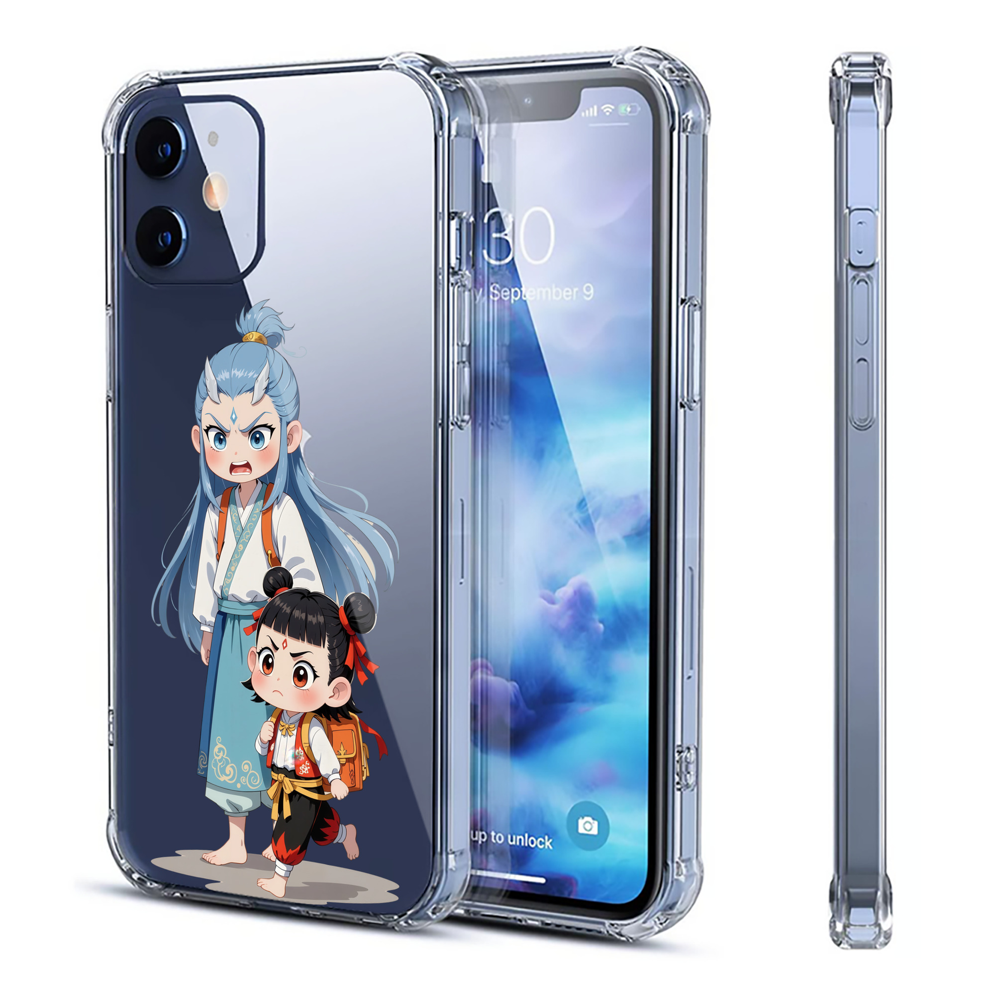 （画像用） Ne Zha 2 ナタ 魔童の大暴れ 【iPhone 12シリーズ対応】透明スマホケース（クリアソフトケース）